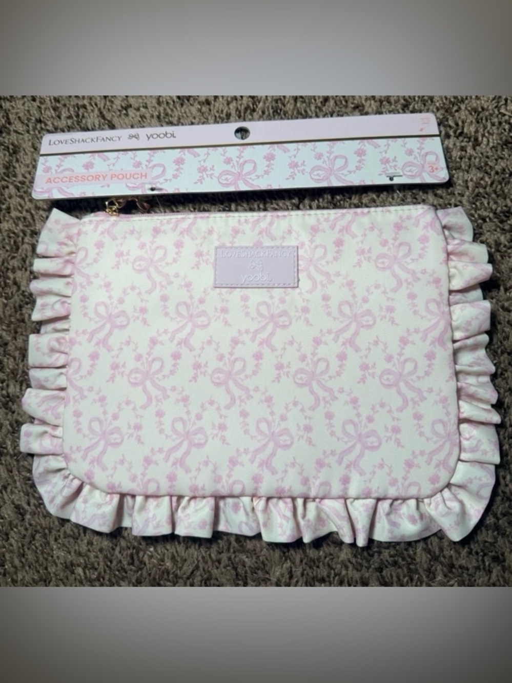 LoveShackFancy x Target Pink Bows Accessory Pouch
